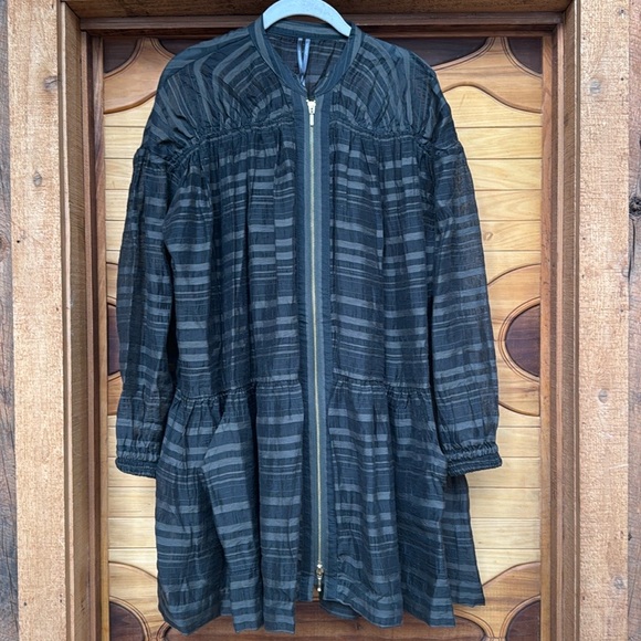 By Anthropologie long sleeve zip front mini dress - Picture 5 of 7